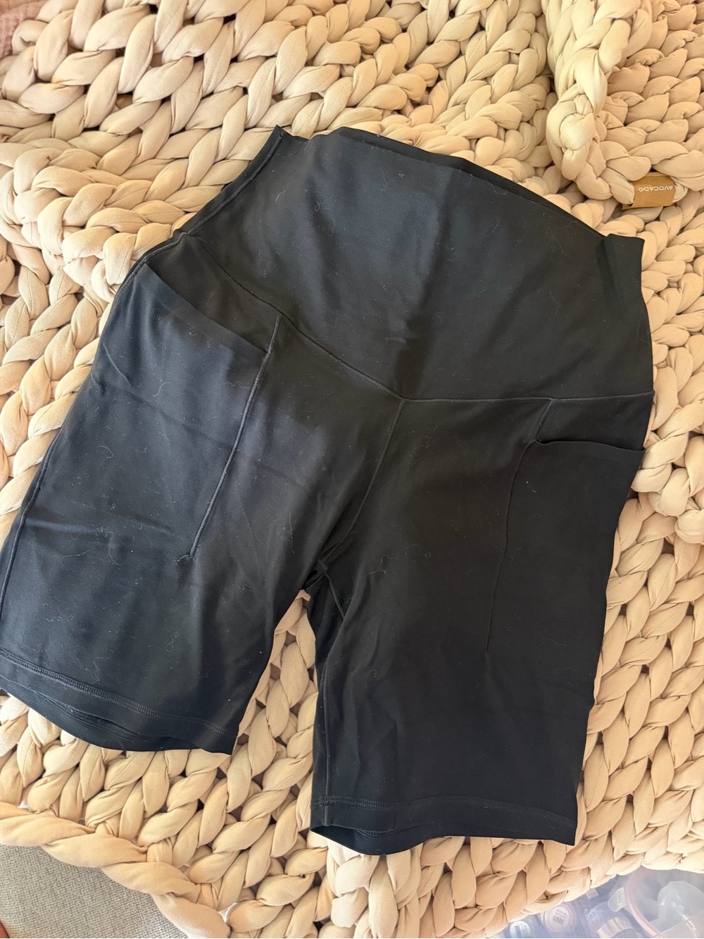 aerie Black Pocket Bike Shorts